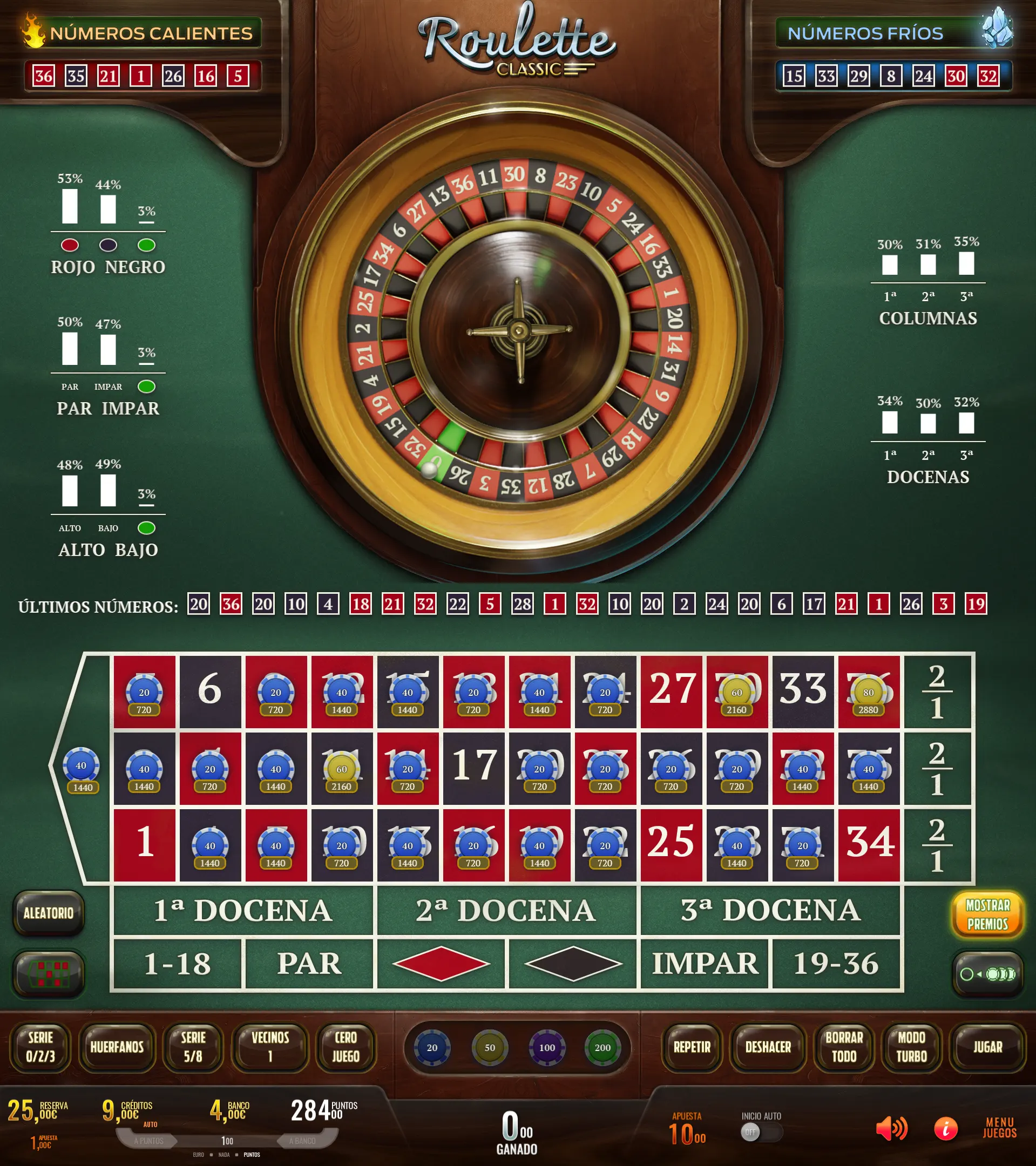 Juego Roulette Classic - Royal Game de Meraki by Baco Games