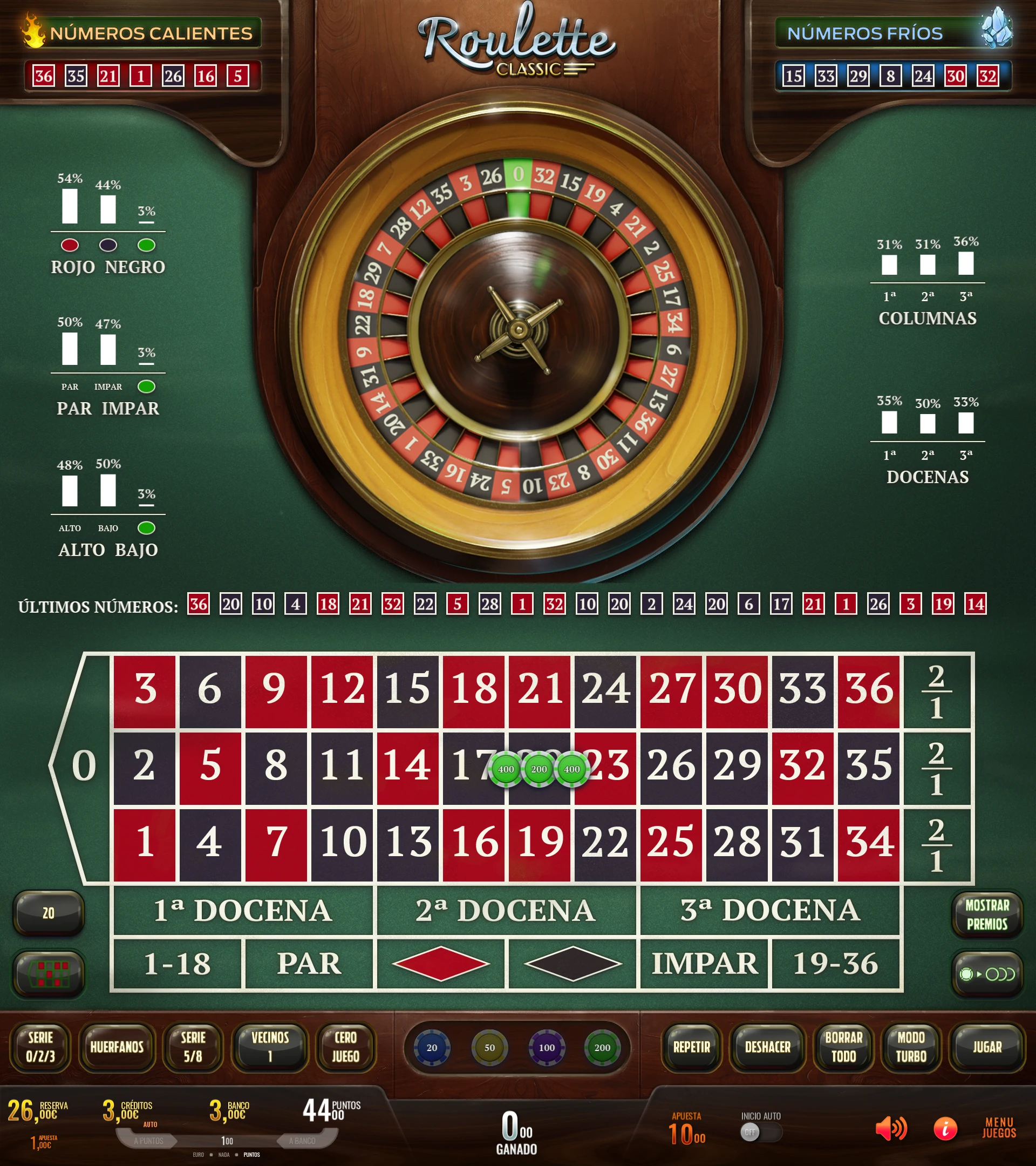 Juego Roulette Classic - Royal Game de Meraki by Baco Games