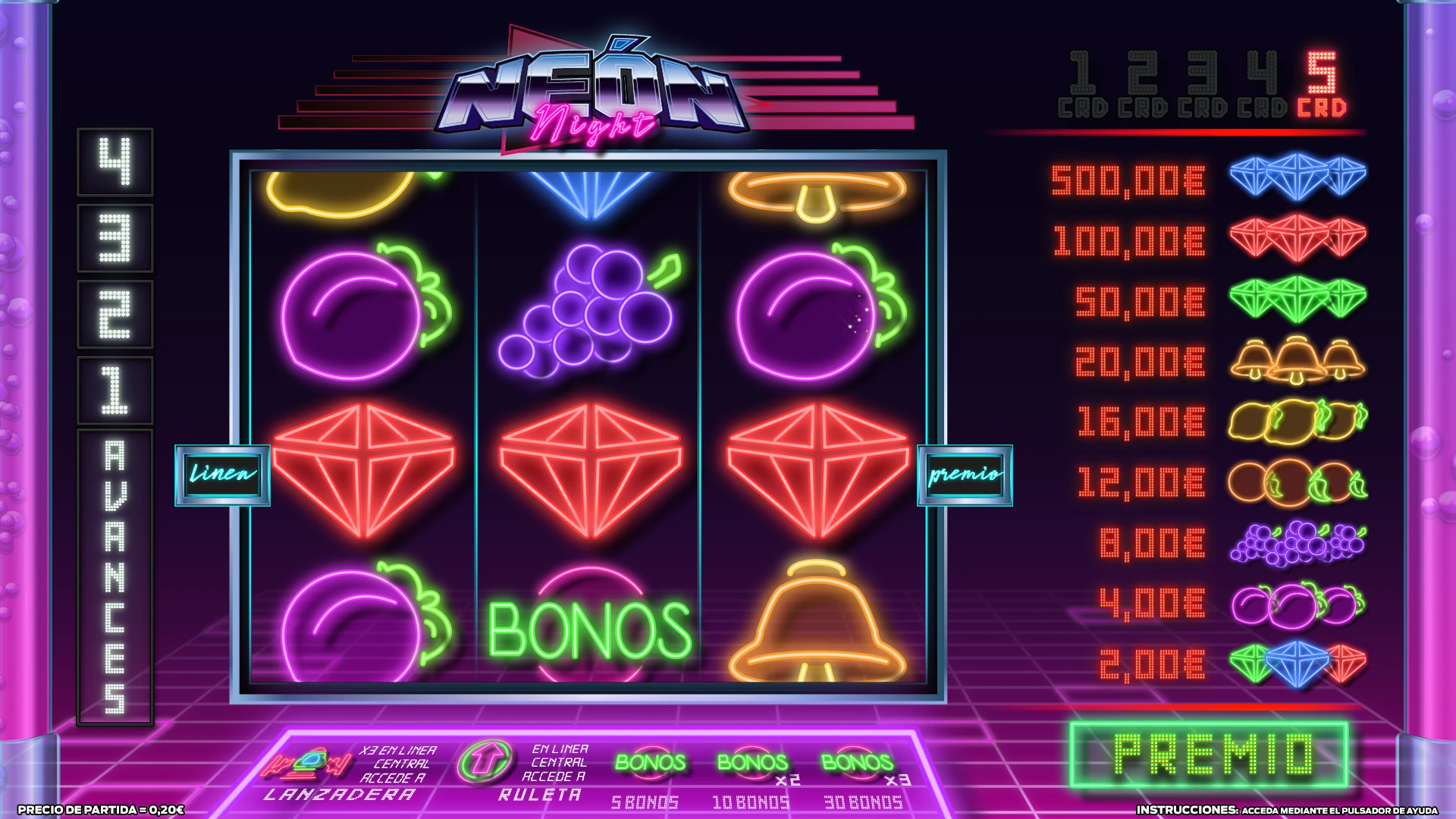 Juego Neon Night - Classic Game de Meraki by Baco Games