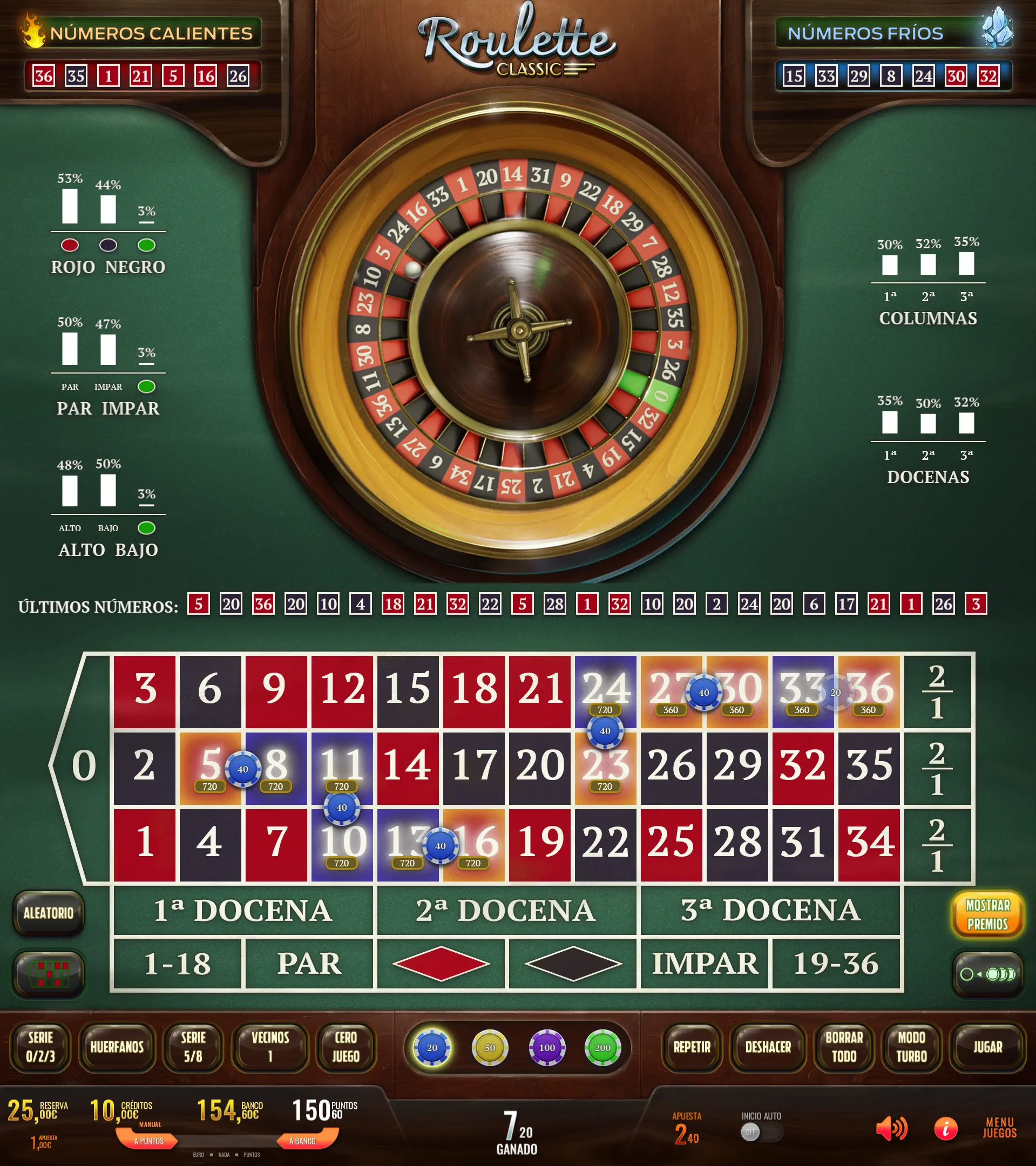 Juego Roulette Classic - Royal Game de Meraki by Baco Games